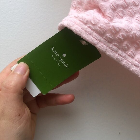 Kate Spade Pink Marina Piccola  textured Scalloped Bikini Size Large strapless - Picture 13 of 16